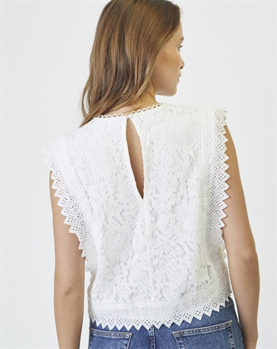 Co'Couture - Lana CC Lace Top - White